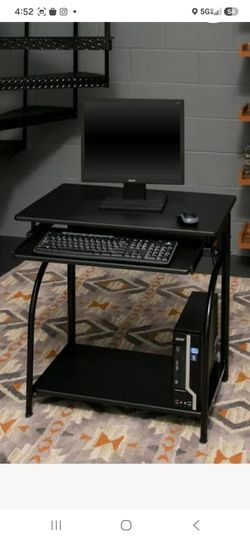 Small black computer desk