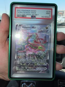 PSA 9 Rayquaza VMAX Full Art #218 Evolving Skies Secret Rare