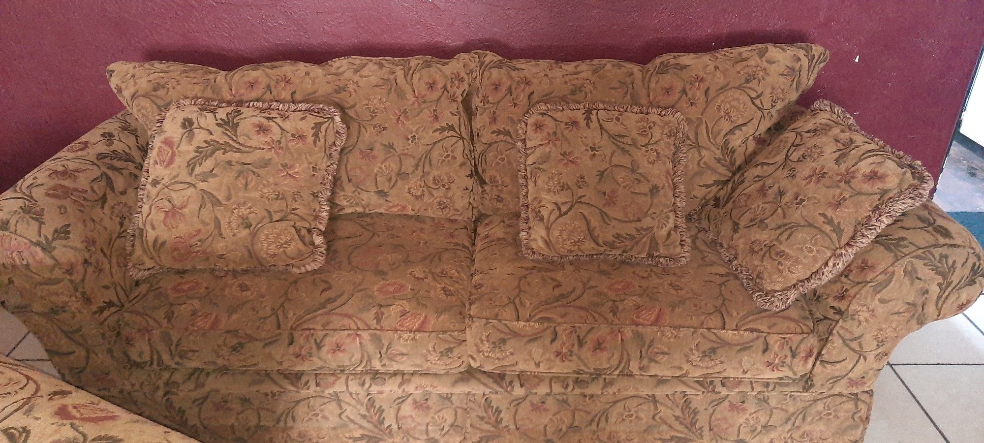 Floral Couch And Chair