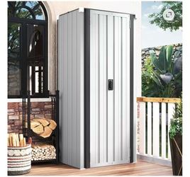 ❤️🔥 F) Outdoor Storage Cabinet Metal Organizer for Outdoor and Garden Patio Building Storage