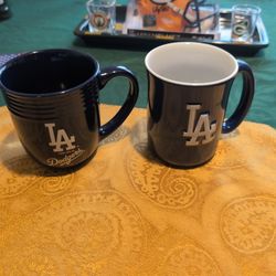 Two Coffee Cups Dodgers Two For $10 No Cracks No Pilling