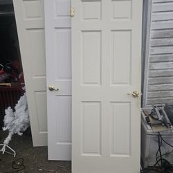 Price Is Firm.. 30 Inch By 80 Solid Wood Six Panel Door Slabs