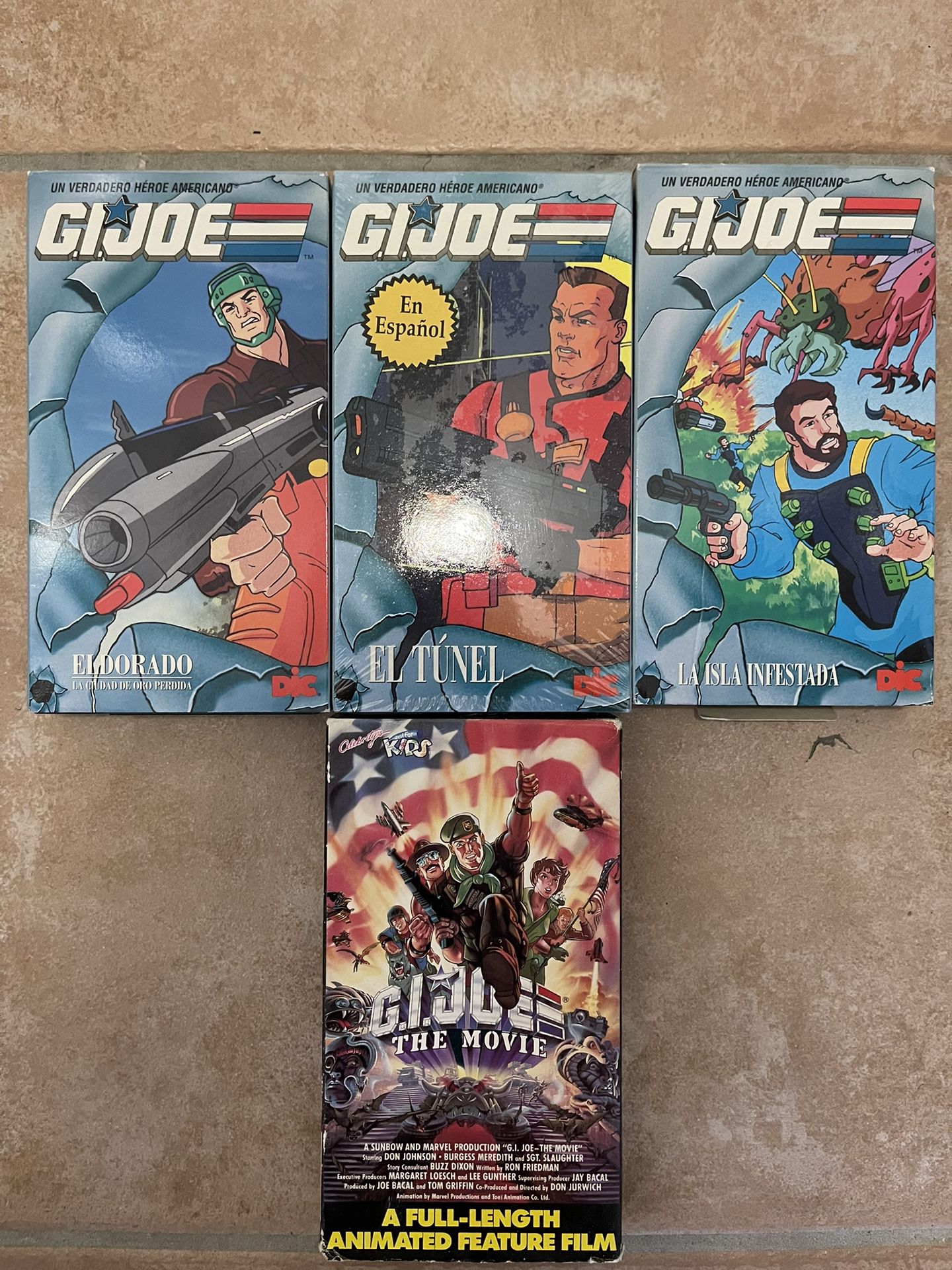 GI Joe: The Movie (VHS, 1987, Animated) VINTAGE Collector's Item  and 3 Spanish VHS