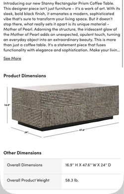 Safavieh Stanny Rectangular Prism Coffee Table and Side Table
