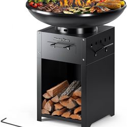 MASTER COOK Plancha Asada Grill, Spacious BBQ Charcoal Grill, 