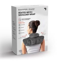 Sharper Image Heated Neck & Shoulder Wrap – Aromatherapy Spa Relief