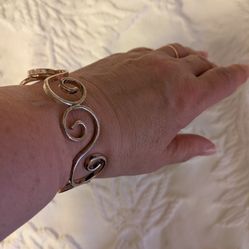 Gold Tone Scrolled Bracelet