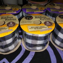 Buffalo Check Wire Edge Ribbon