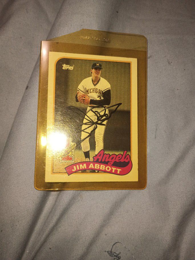 Jim Abbott Autographed Baseball Card