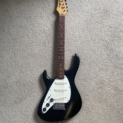 LEFT-HANDED Brownstone strat-style electric guitar
