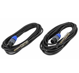 2 MK Audio MKQSM6 ¼” Male to Speakon Male 6 Ft. True 12 Gauge Wire PA DJ Pro