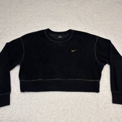 Nike Women Black Fleece Crewneck Sweatshirt 