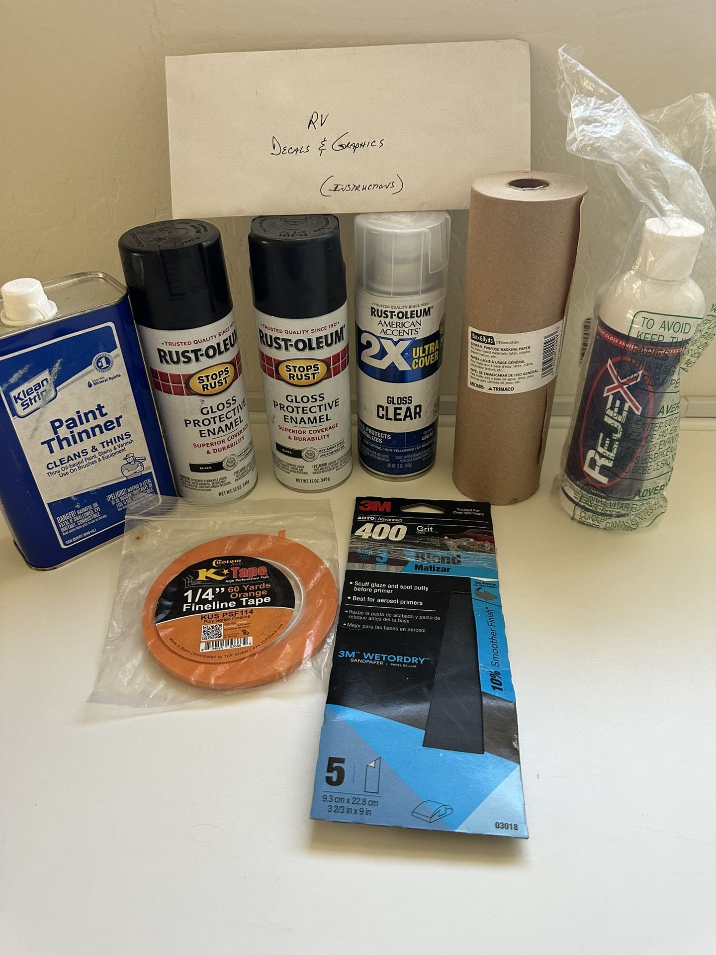 REJEX HIGH GLOSS FINISH And RV Decal Kit
