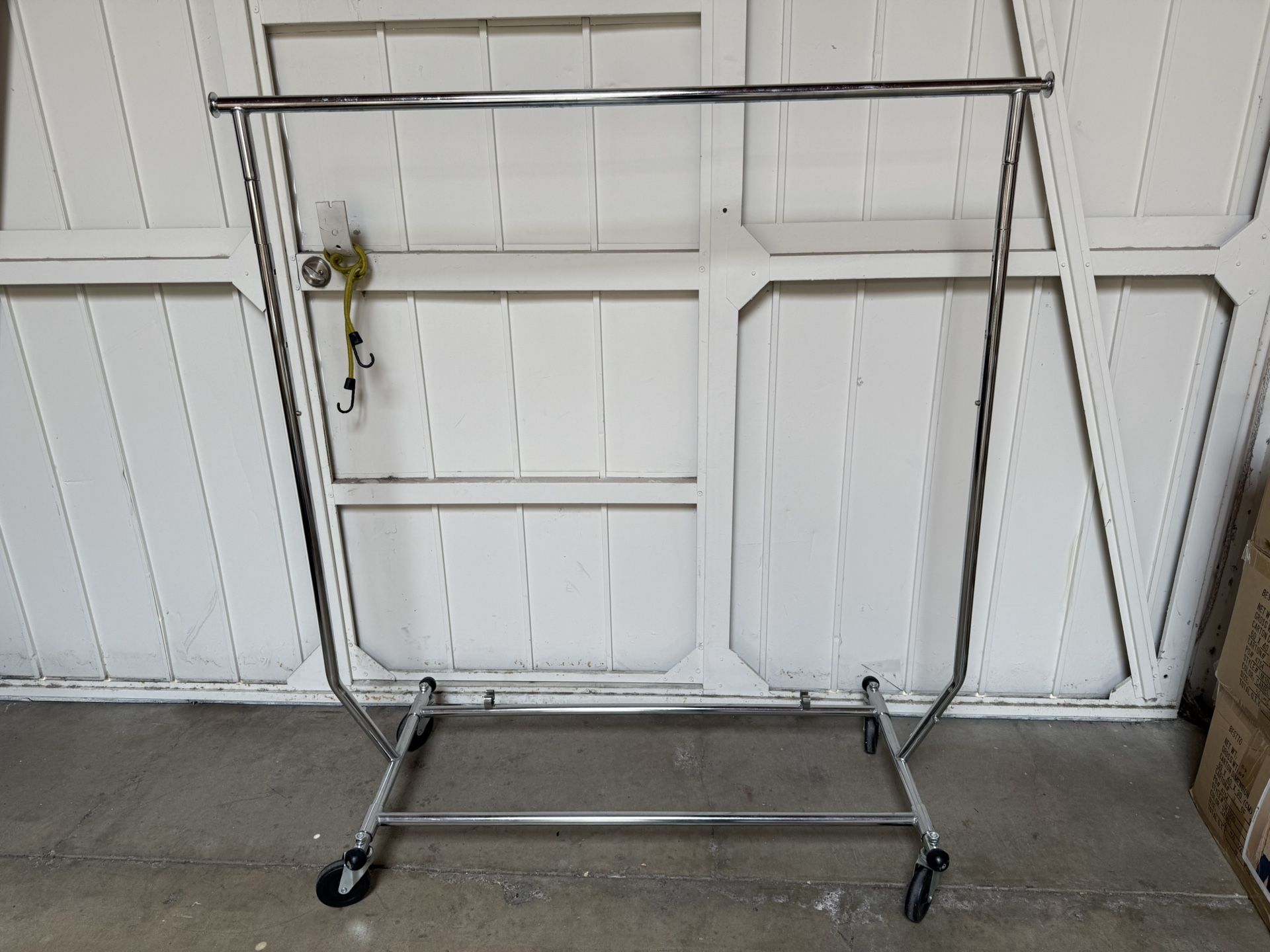 Rolling Clothes Rack- Adjustable & Collapsible
