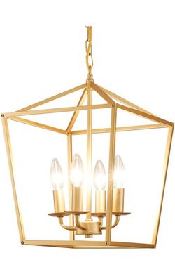 Gold Chandelier Farmhouse Light Gold Lamp