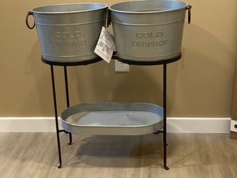 Outdoor Cold Drink Buckets with Stand