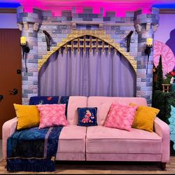 Pink Velvet Sleeper Sofa