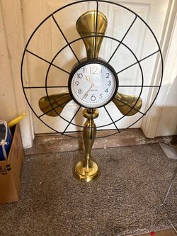 Vintage Fan-Style Floor Clock