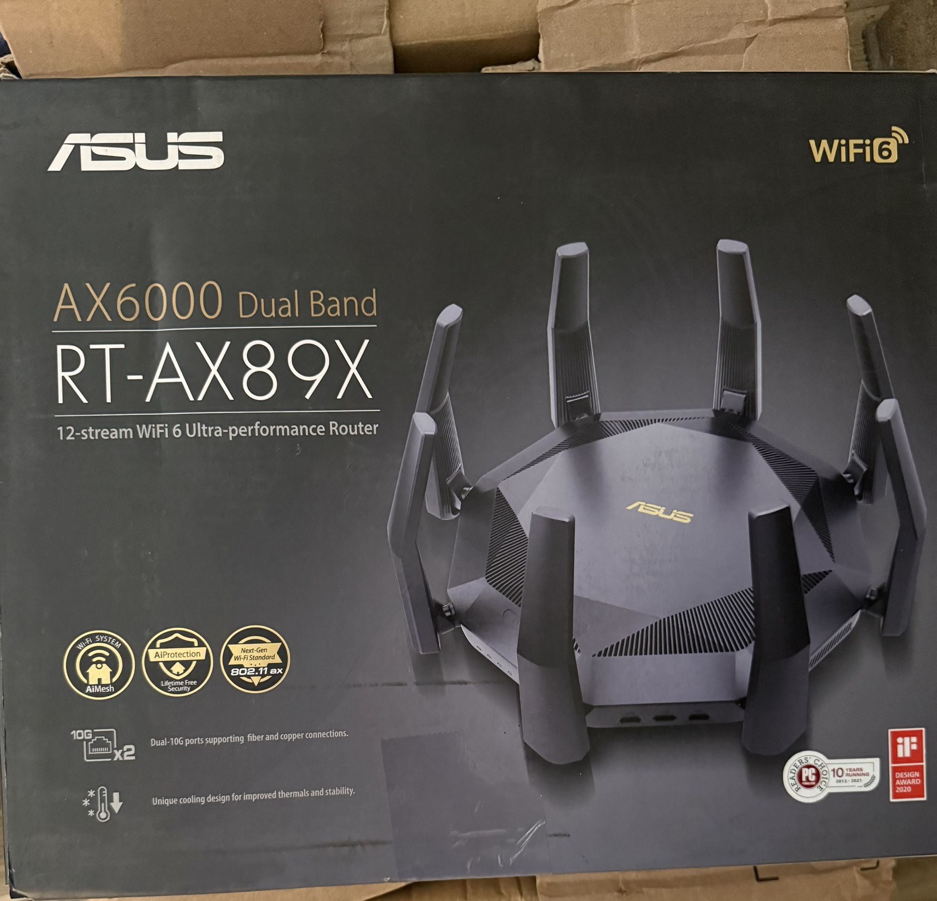ASUS RT-AX89X (AX6000) Dual Band 12-stream WiFi 6 Extendable Router