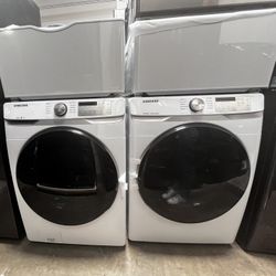 SAMSUNG WASHER AND GAS DRYER WHITE SET