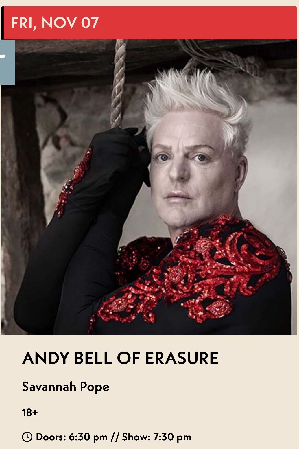 2 Tickets Andy Bell Of Erasure 