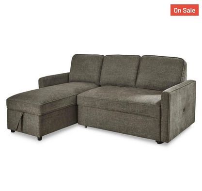 Ashley Brand Sofa Sleeper With Storage In Charcoal Gray 