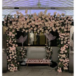 Square Arch Backdrop And LED Butterflies 