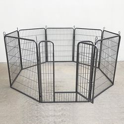 (NEW) $115 Heavy Duty 40” Tall x 32” Wide x 8-Panel Pet Playpen Dog Crate Kennel Exercise Cage Fence Play Pen 