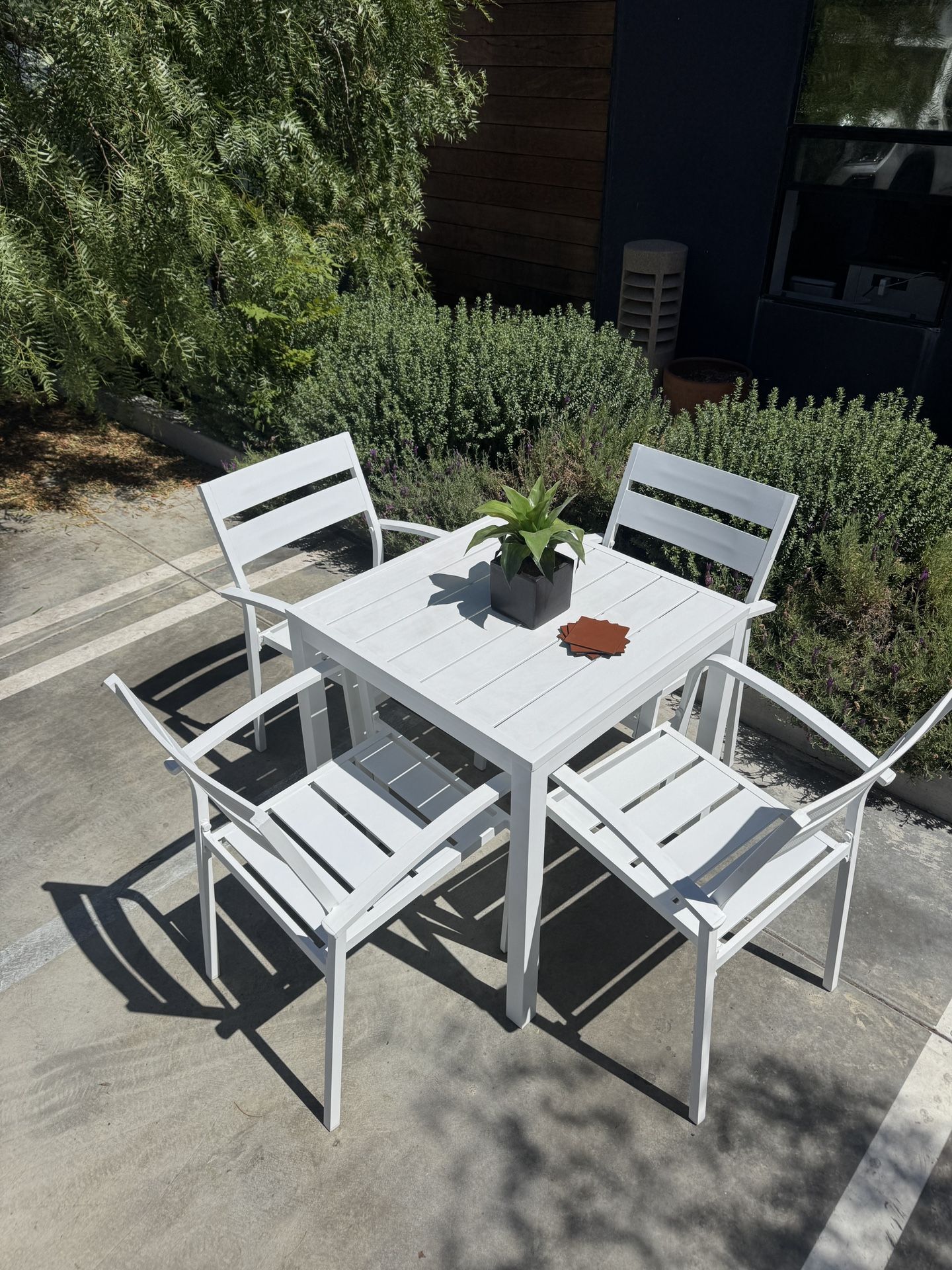 5-Piece Outdoor Aluminum Dining Set, Seats 4