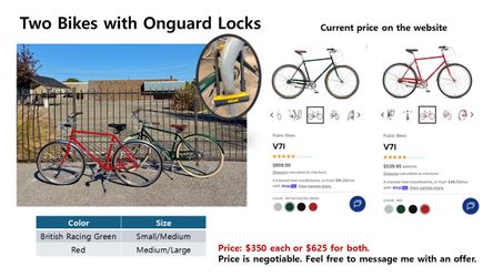 2 Bikes with Onguard Locks - $350 Each / $625 Both