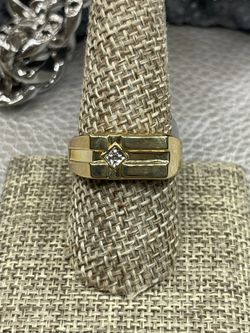 Mens 14k diamond ring