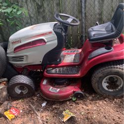 White Outdoor Ride On Mower