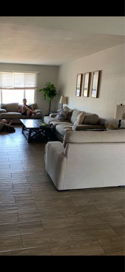 FREE Gray 3-Piece Living Spaces Couch Set
