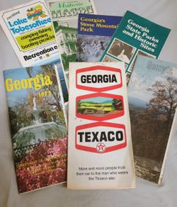 Vintage Georgia Road Maps Lot Texaco 1960s 1970s State Parks Travel Guides  US👀