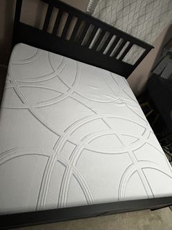 IKEA HEMNES King Bed Frame + 12” Memory Foam Mattress – Must Go