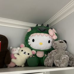 Huge hello kitty rare godzilla plush 