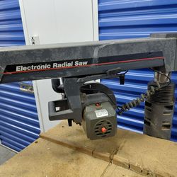 Craftsman 10"Deluxe Electronic Radial Saw w/44" Cabinet & 2 Doors