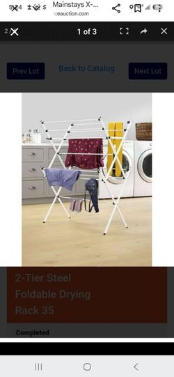 Mainstays 2-Tier Steel Foldable Drying Rack