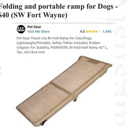 Folding and portable ramp for Dogs - $40 (SW Fort Wayne)