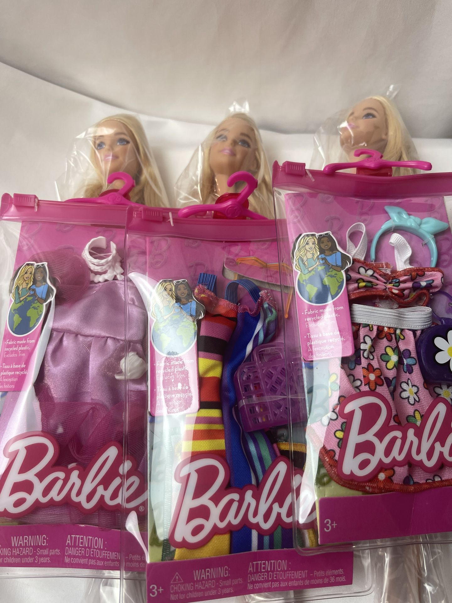 Barbie Malibu Doll Lot Of 3 W Outfits New