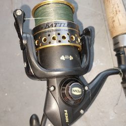 PENN Kit Combinado de Caña y Carrete Fishing de 7' Battle Spinning, Carrete Tamaño 4000 con Tapa, Acción Moderada

