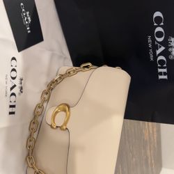 white shoulder coach bag 