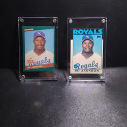 (ROOKIE CARDS!!) BO JACKSON  baseball Set Of Both Topps86 & Donruss86 (MINT)