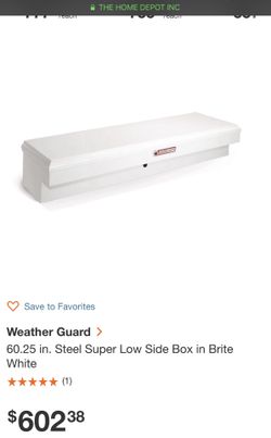Weather Guard 60.25 in. Steel Super Low Side Box in Brite White Weather Guard 60.25 in. Steel Super Low Side Box in Brite White