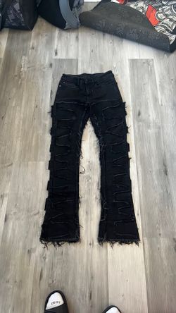 Black Stacked Jeans