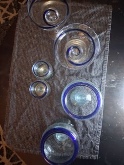 imported  from  Mexico.  Thick and Thin Margarita  Glasses. Teo Shorties.