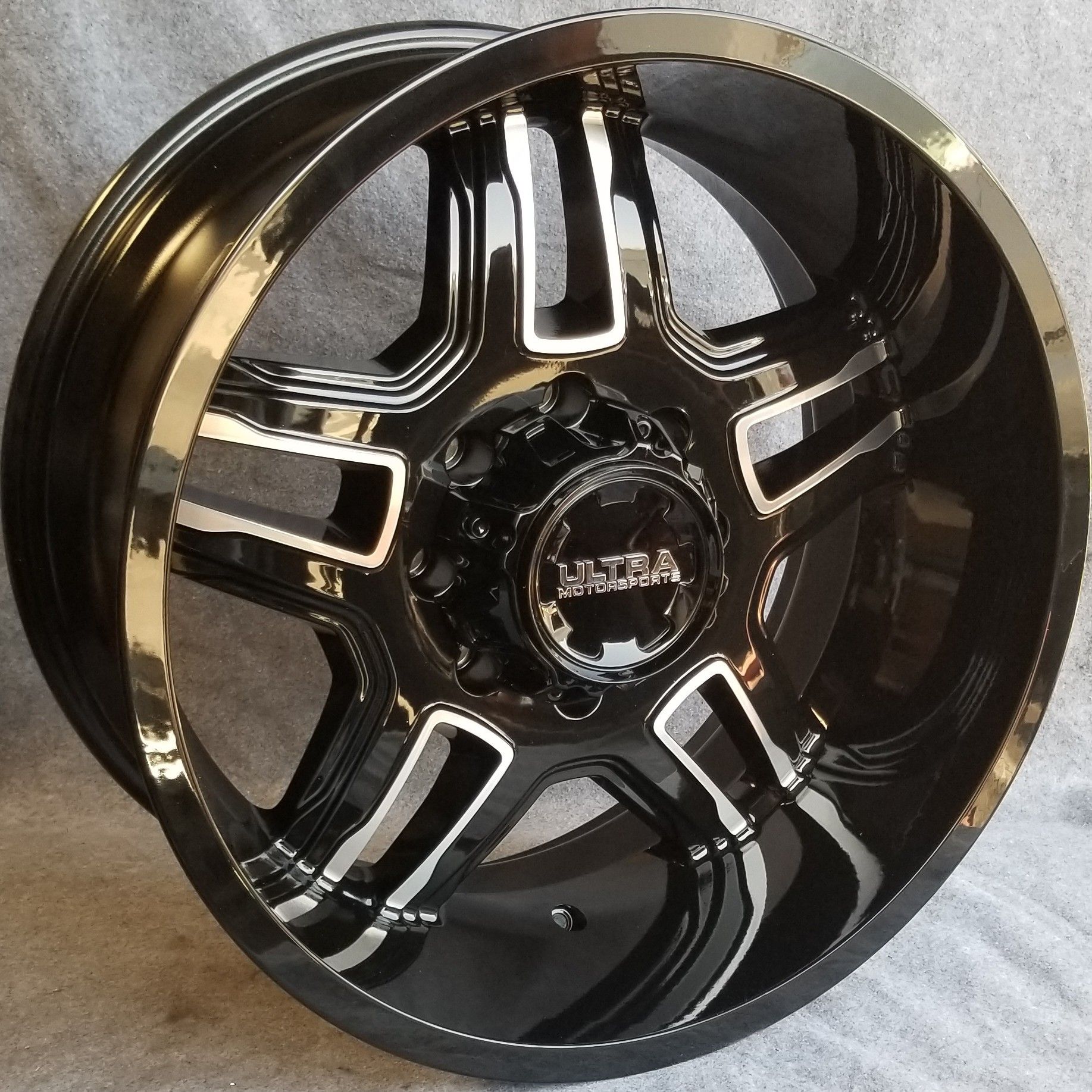 8 lugs Black rims for Chevy or Ram 20x10