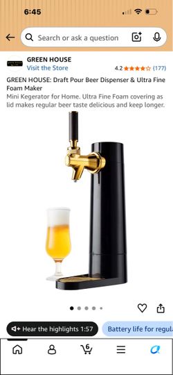 Draft pour beer dispenser