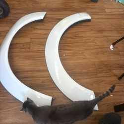 Oem white dodge challenger widebody fender flares passenger side front and rear