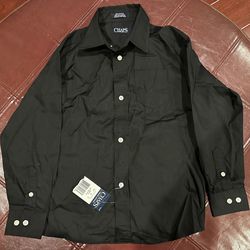Chaps Black Long Sleeve Shirt- Youth 6